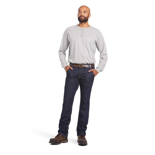 Ariat FR M7 Straight Leg Jean in Rinse Wash